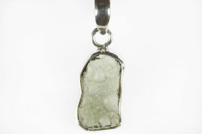 Green Moldavite Tektite Pendant ( g) - Czech Republic #240875